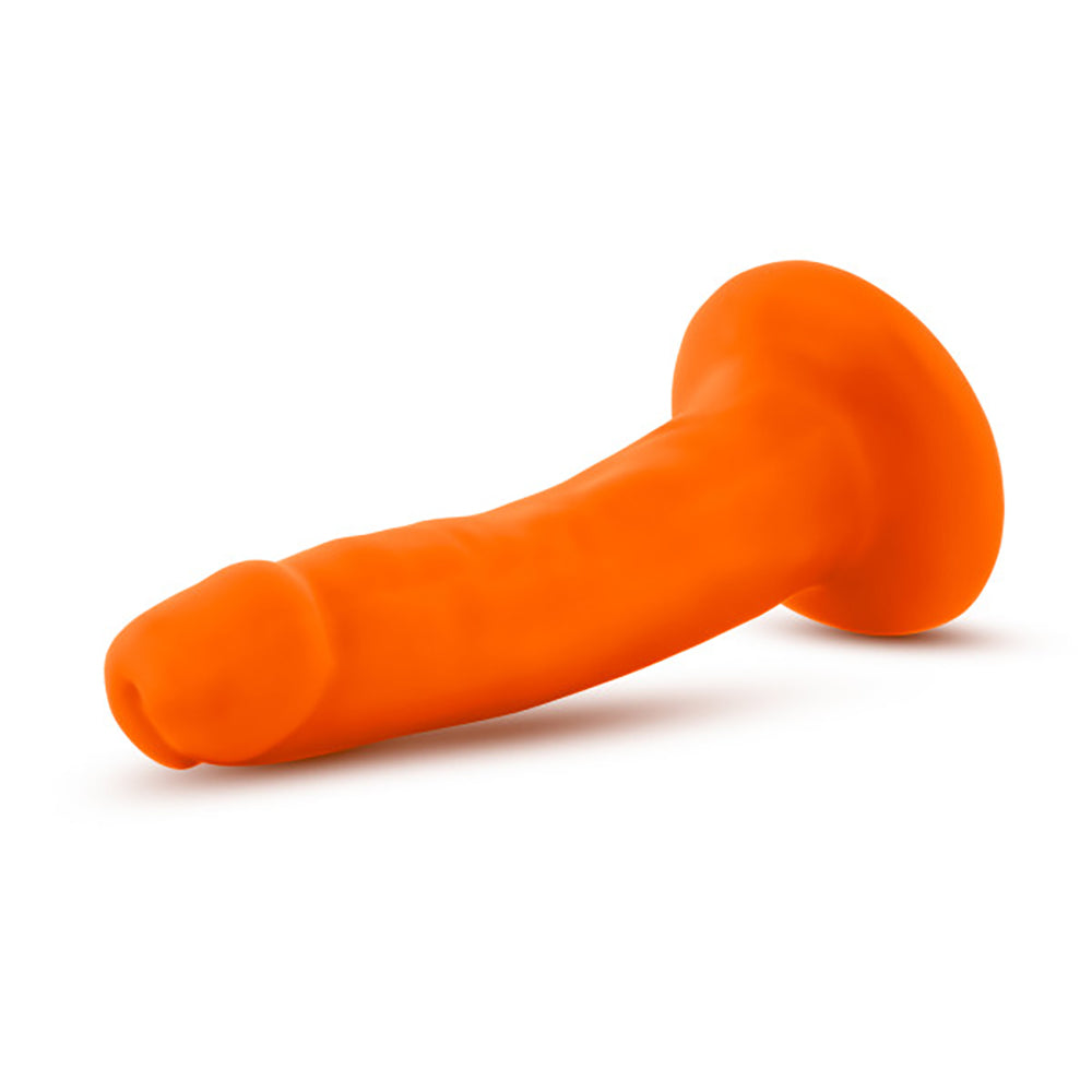 Blush Neo 5.5 Inch Dual Density Cock - Neon Orange