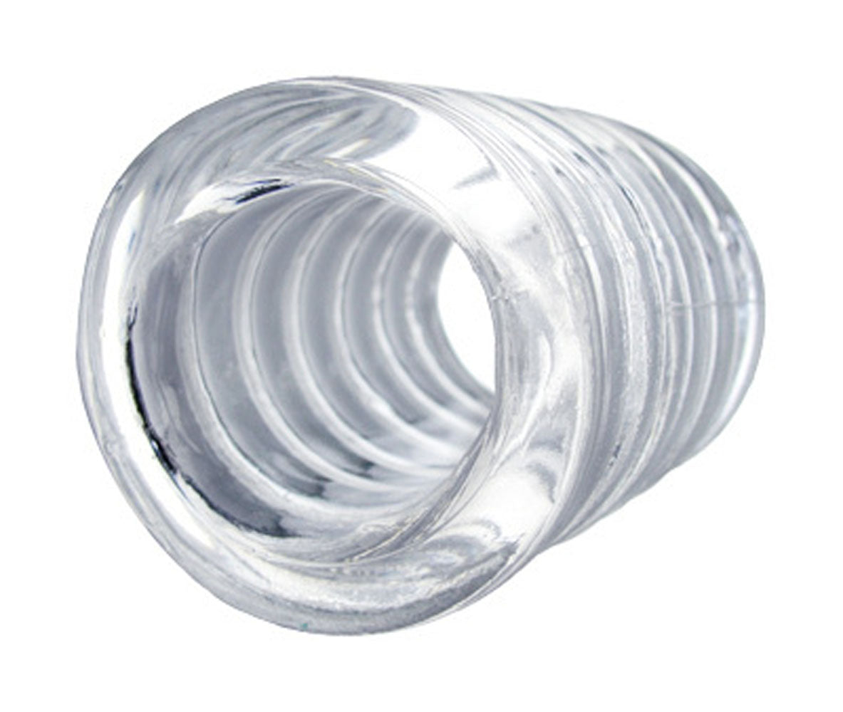 XR Brands Spiral Ball Stretcher – Clear – Flexible Cylinder for Sensory Enhancement