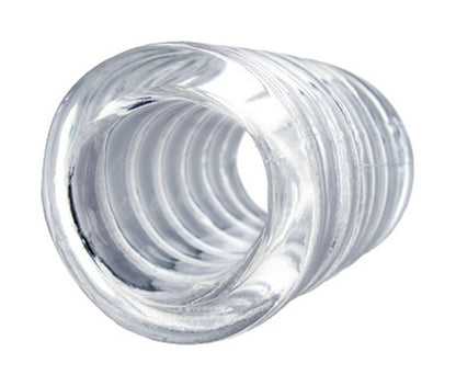 XR Brands Spiral Ball Stretcher – Clear – Flexible Cylinder for Sensory Enhancement