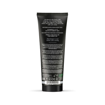 Wicked Sensual Care Stripped and Bare Unscented Sensual Massage Cream - 4 Oz