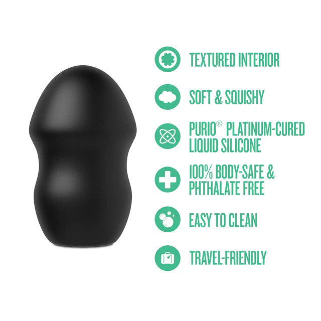 URSELF Fortify Stroker - Black - Textured Design for Enhanced Sensation