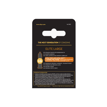 Lifestyles Skyn Large Condoms - Premium Polyisoprene, 3 Pack