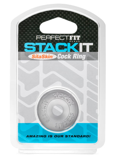 Perfect Fit Stackit Cock Ring – Clear – Comfortable and Stackable