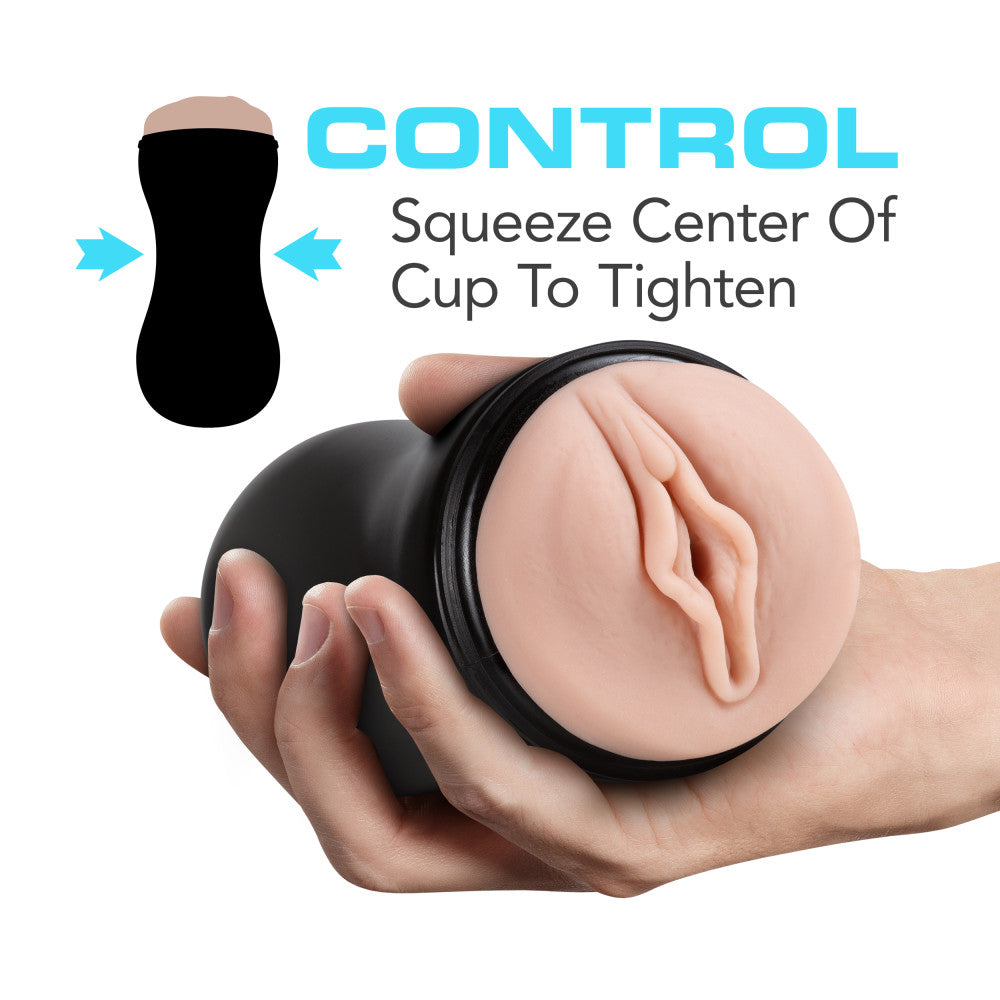 M for Men Soft & Wet Self-Lubricating Stroker Cup with Pleasure Orbs - Beige