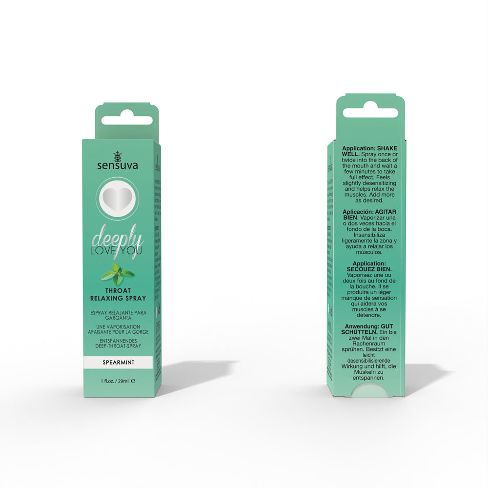Sensuva Deeply Love You Throat Relaxing Spray – Spearmint – 1 Fl. Oz.