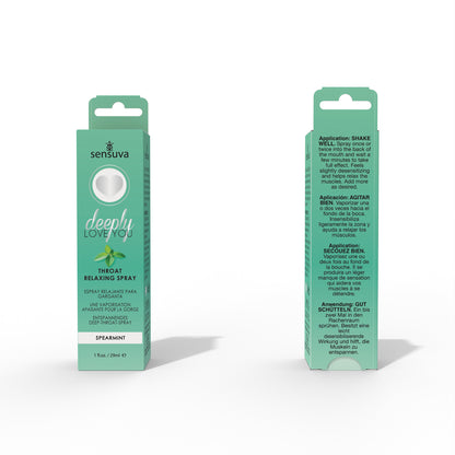 Sensuva Deeply Love You Throat Relaxing Spray – Spearmint – 1 Fl. Oz.