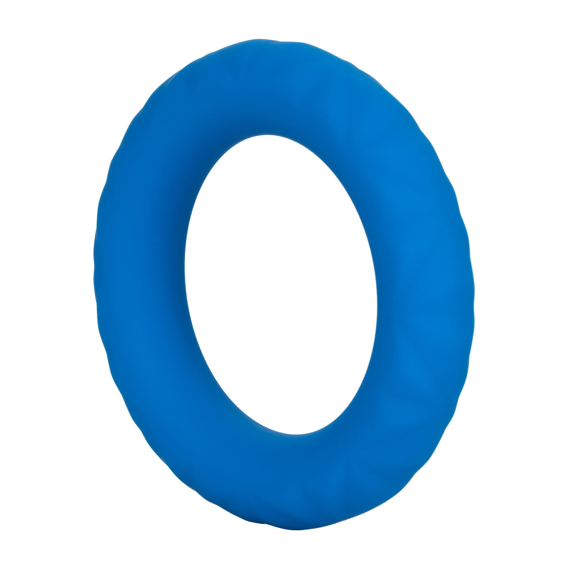 CalExotics Link Up Ultra-Soft Max Cock Ring – Blue, Textured, Phthalate Free