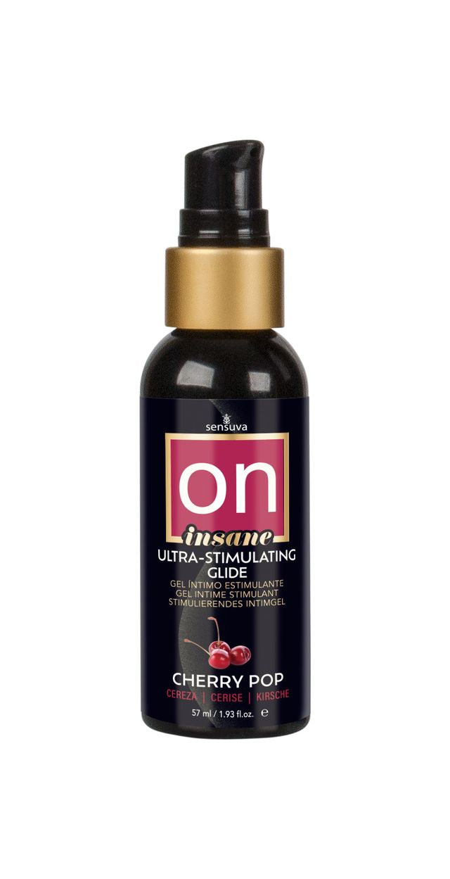 Sensuva ON Insane Ultra-Stimulating Glide Cherry Pop Personal Moisturizer – 2oz