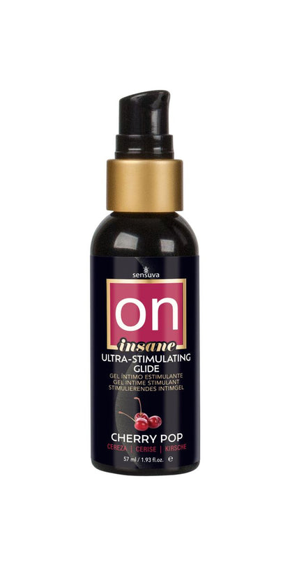 Sensuva ON Insane Ultra-Stimulating Glide Cherry Pop Personal Moisturizer – 2oz
