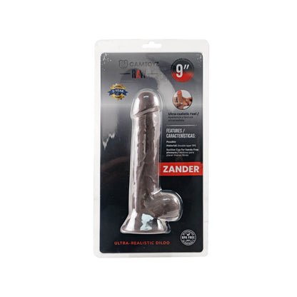 Camtoyz Raw Dildo Ultra Realistic Zander - Brown - Realistic Design with Suction Cup