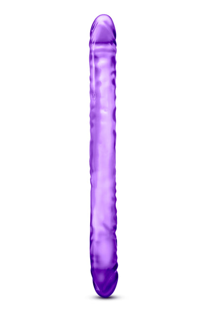 Blush B Yours 18 Inch Double Dildo - Purple - Flexible and Realistic Design