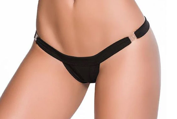 Mapale Clip Perfect Thong - Medium/Large - Black