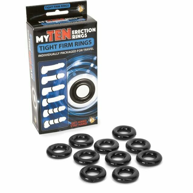Nasstoys My Ten Erection Rings – Super Stretchy Waterproof Rings – Black