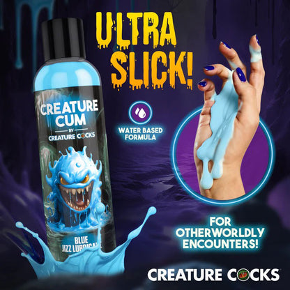 XR Brands Creature Cum Blue Water-Based Lubricant - 8oz