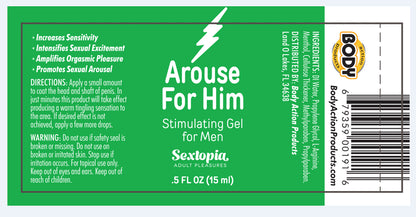 Body Action Arouse for Him Stimulating Gel – 5 Oz