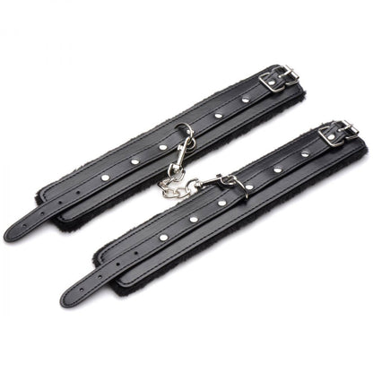 XR Brands Hook Up 10 Piece Plush Bondage Set - Black