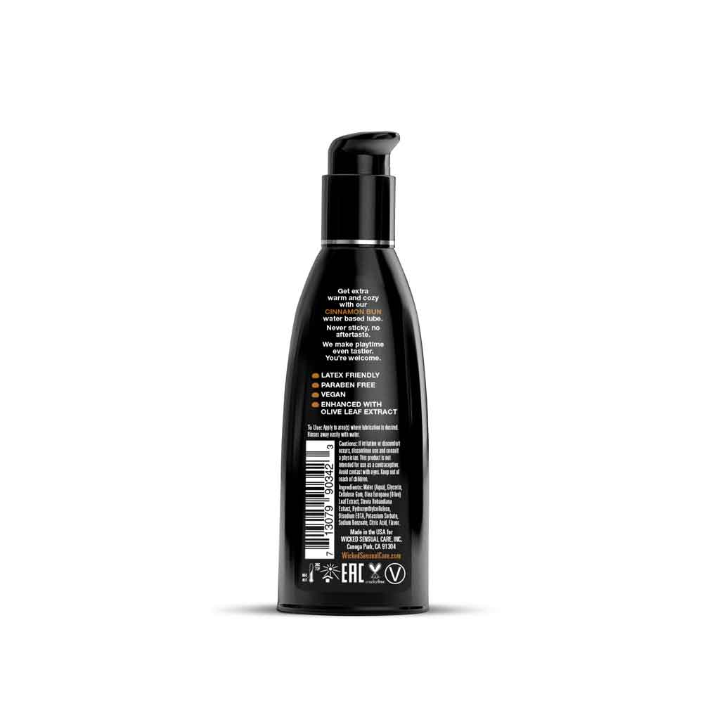 Wicked Aqua Cinnamon Bun Flavored Water Based Intimate Lubricant – 2 Fl. Oz.