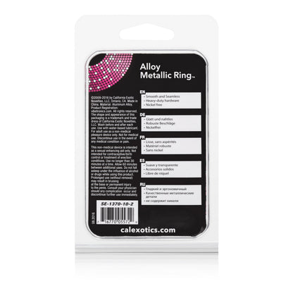 CalExotics Alloy Metallic Ring - Medium - Silver