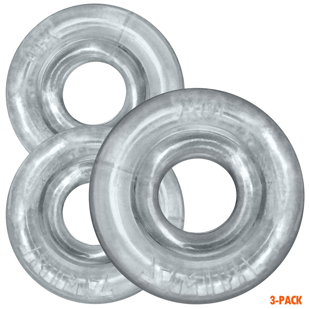 Oxballs Rimringz Multi Size 3 Pack Cockrings - Clear
