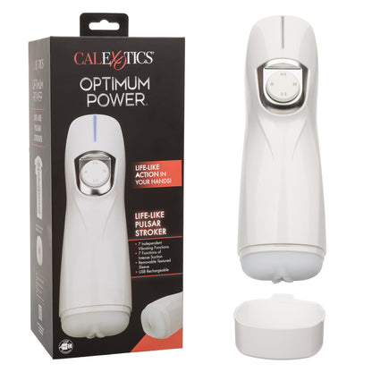 CalExotics Optimum Power Life-like Pulsar Stroker - White - Multi-Function Rechargeable Device