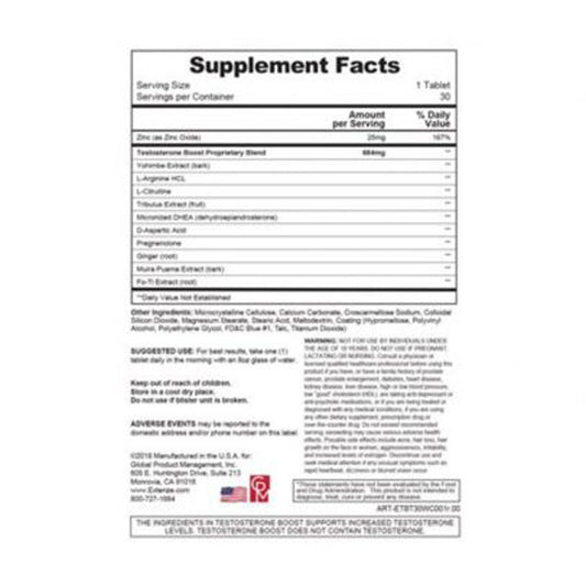 Extenze With Testosterone Boost 30ct Box