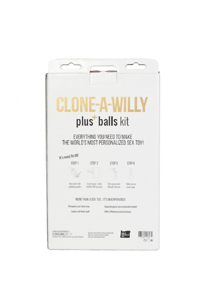 Clone-a-Willy Plus Balls Kit - Vibrating Silicone Penis and Balls Mold - Light Skin Tone