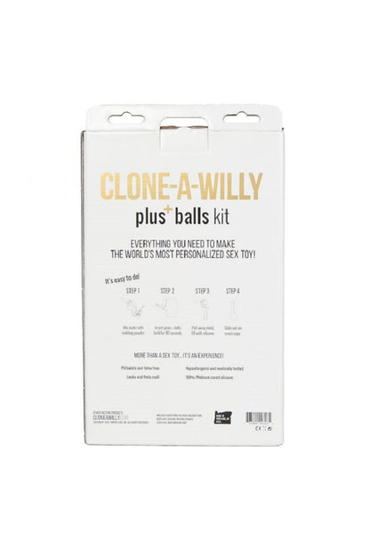 Clone-a-Willy Plus Balls Kit - Vibrating Silicone Penis and Balls Mold - Light Skin Tone