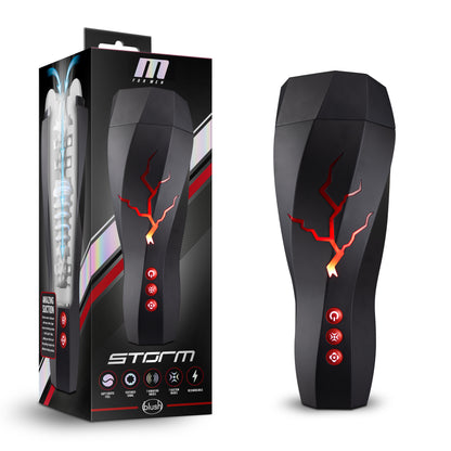 Blush M for Men Storm Masturbator Cup with 7 Vibration Functions - White