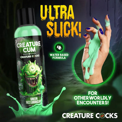 XR Brands Creature Cum Green Water-Based Lubricant 8oz – Body-Safe, Non-Staining