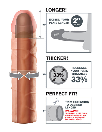 Pipedream Fantasy X-Tension Perfect 2-Inch Extension - Beige