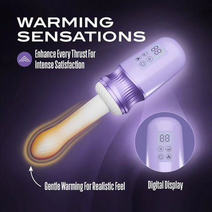 Temptasia Violet Vixen Thrusting and Vibrating Device - Purple