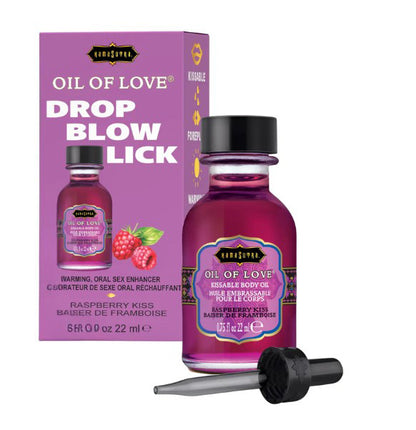 Kama Sutra Oil of Love - Raspberry Kiss - Kissable Foreplay Oil - 0.75 Fl. Oz.