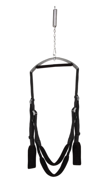 Lux Fetish Quality Love Sex Swing – Black – Adjustable Couples Accessory