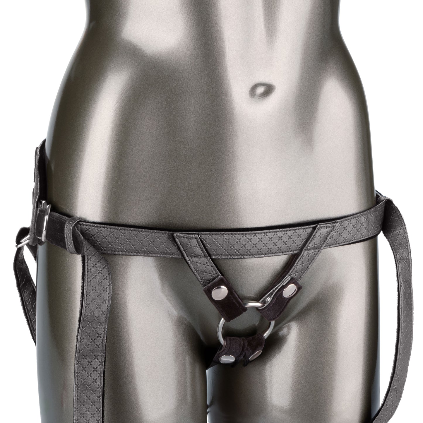 CalExotics Regal Princess Harness - Pewter - Adjustable Comfort with Probe Rings