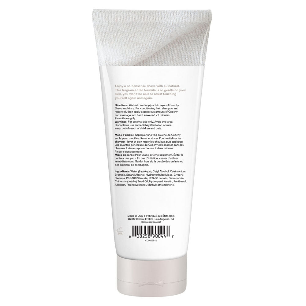 Coochy Au Natural Shave Cream 12.5 Fl. Oz. – Fragrance Free