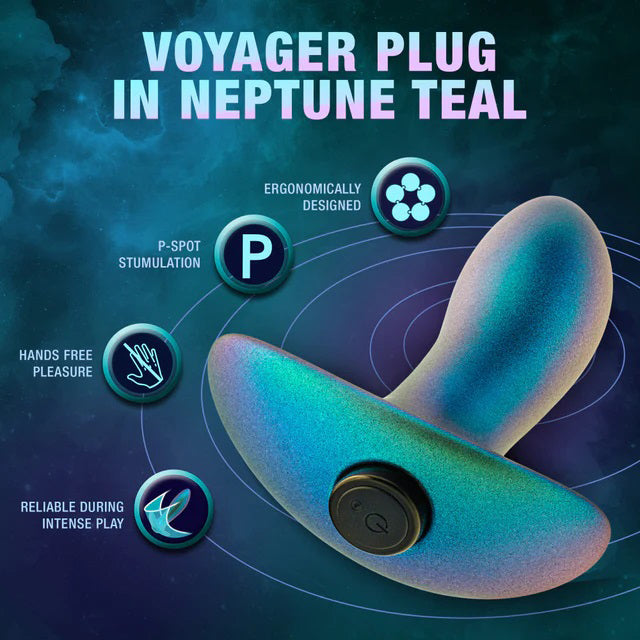 Blush Anal Adventures Matrix Voyager Plug – 10 Vibrating Functions – Teal