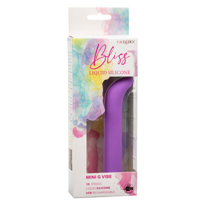 CalExotics Bliss Liquid Silicone Mini G Vibe – Purple – G-Spot Vibrator with 10 Speeds