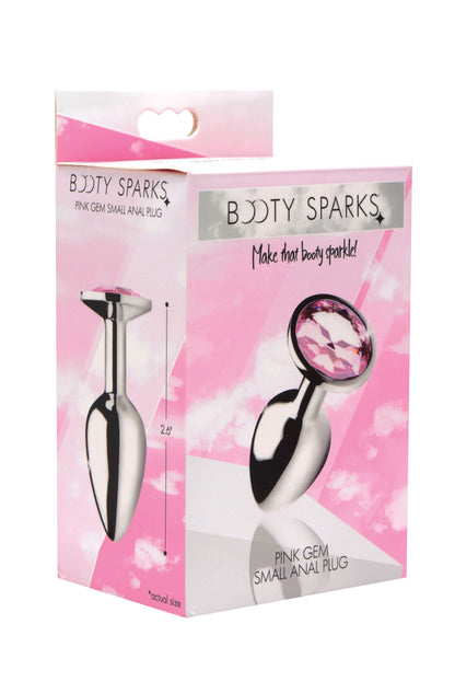XR Brands Pink Gem Anal Plug - Small - Tapered Design with Jewel Base