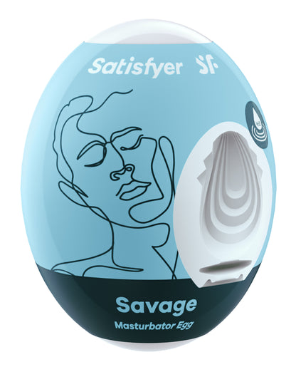 Satisfyer Savage Masturbator Egg - Single Use - Blue