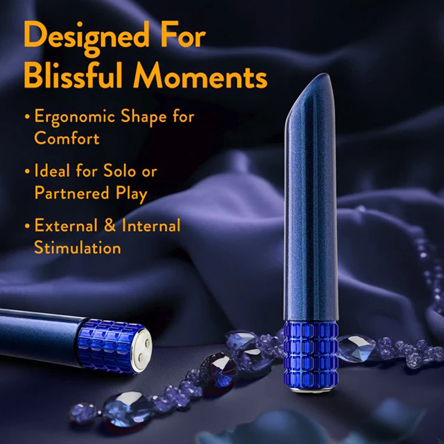 Oh My Gem Mystery Vibe – Sapphire – Rechargeable Vibrator with 10 Vibration Modes