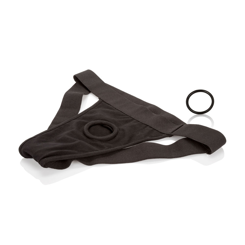 Packer Gear Jock Strap XL/2XL - Black - Ultra-Soft Harness with Internal Probe Straps
