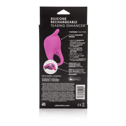 CalExotics Silicone Rechargeable Teasing Enhancer Ring – Pink