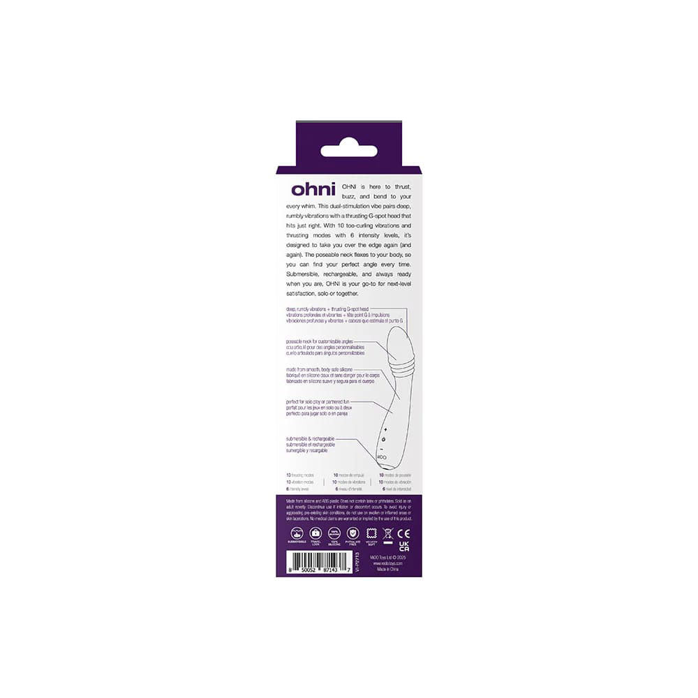 VeDO Ohni Rechargeable G-Spot Thrusting Vibe – Purple