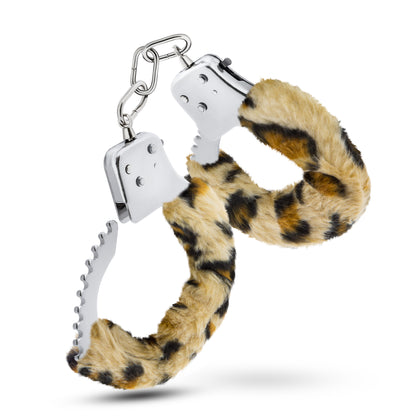 Blush Temptasia Cuffs - Leopard Print Adjustable Cuffs with Safety Release