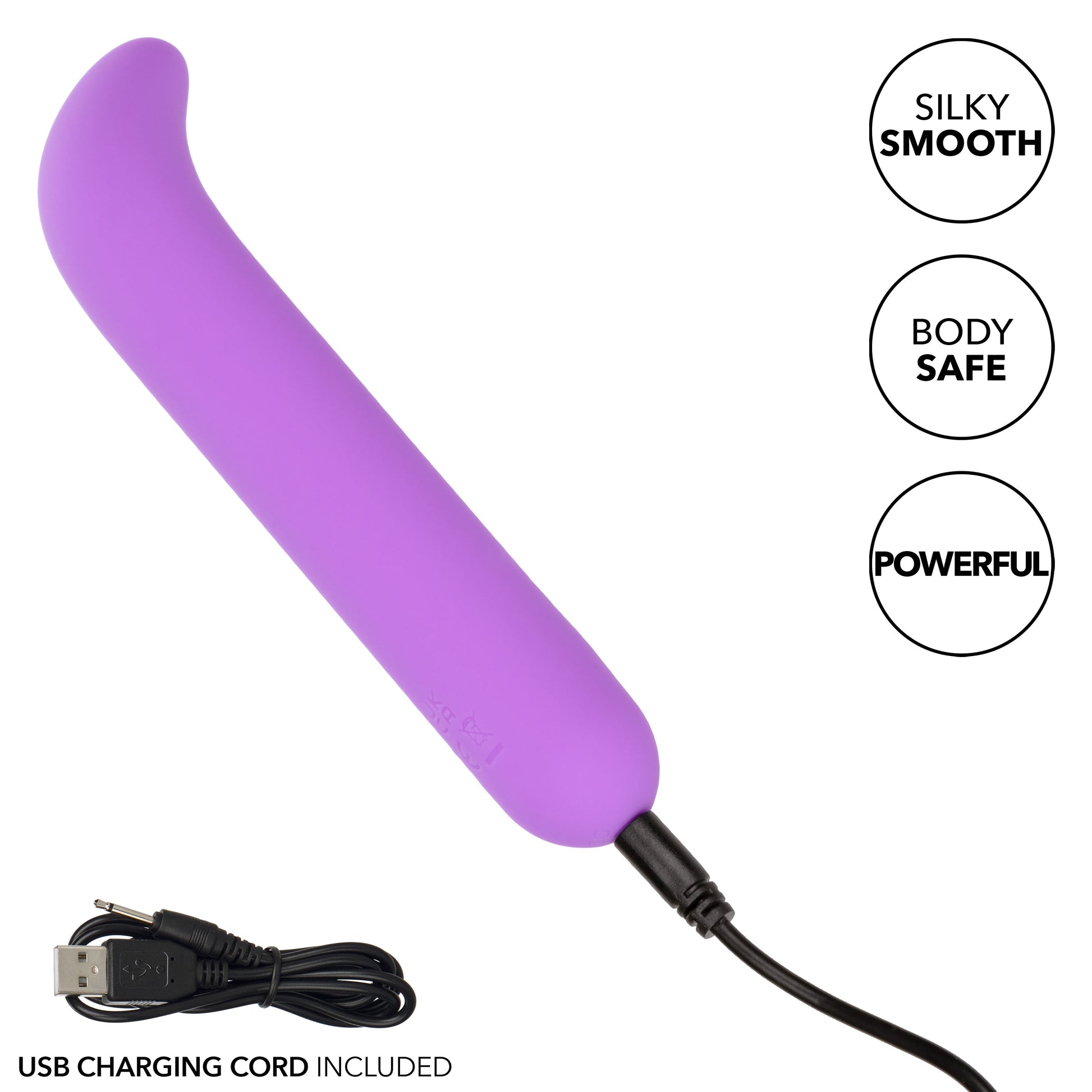 CalExotics Bliss Liquid Silicone Mini G Vibe – Purple – G-Spot Vibrator with 10 Speeds