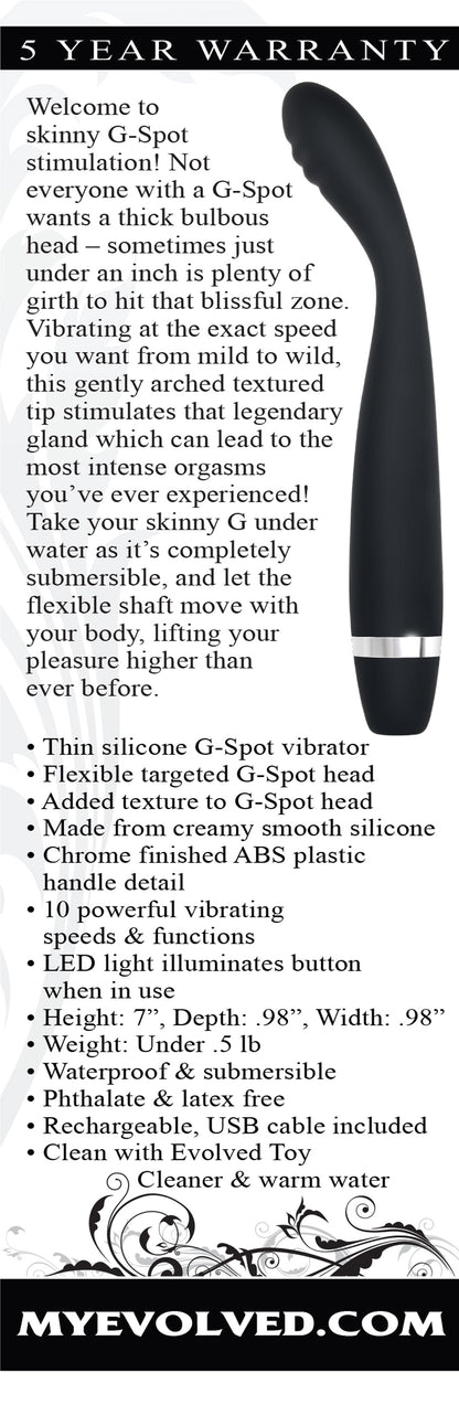 Evolved Novelties Skinny G G-Spot Vibrator – Black