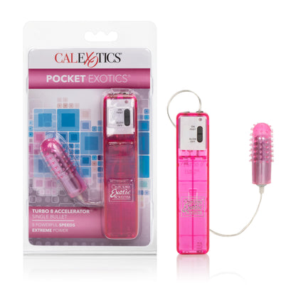 CalExotics Turbo 8 Accelerator Bullet – Pink – Multi-Speed Vibrator