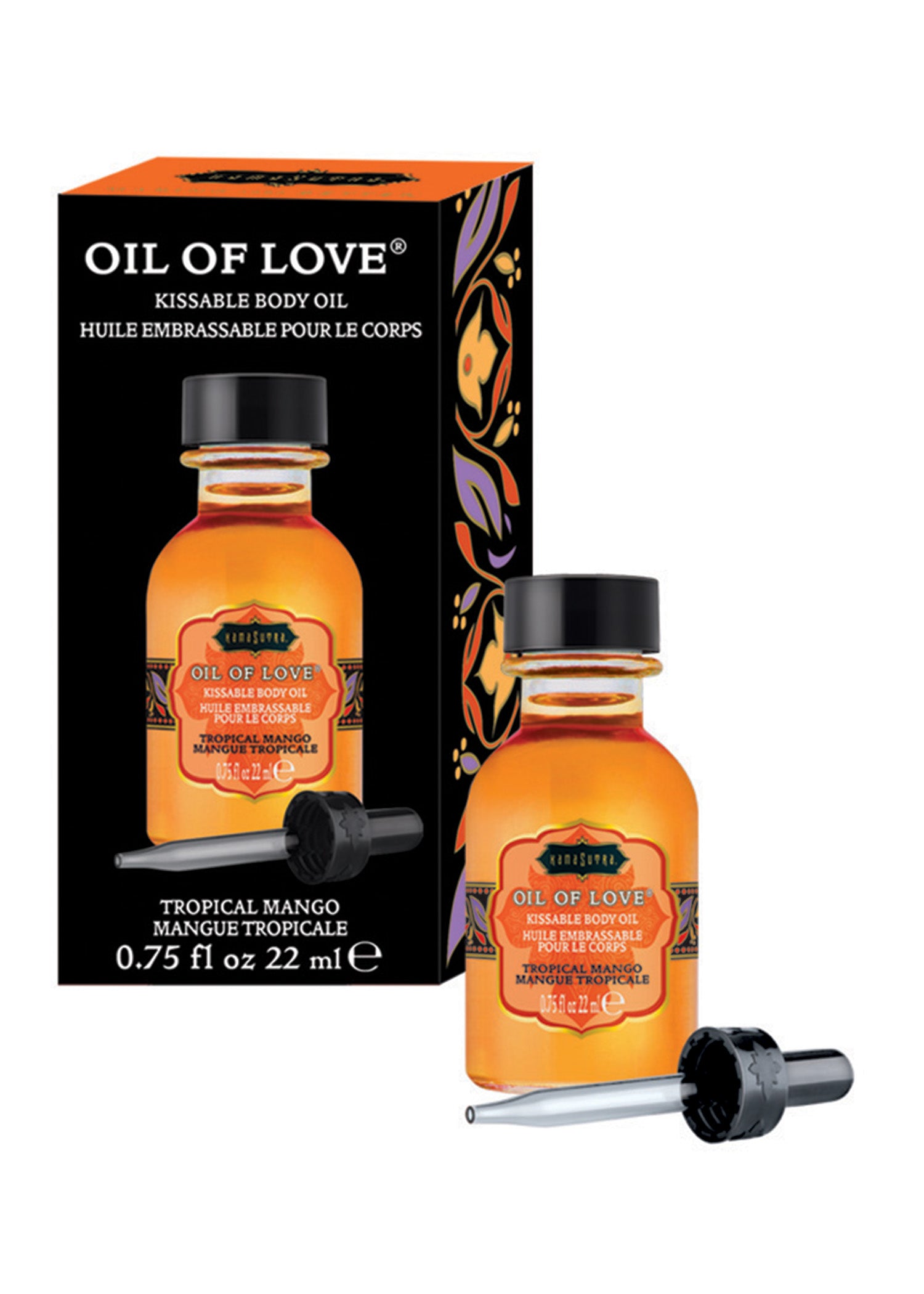 Kama Sutra Oil of Love - Tropical Mango - Foreplay Oil - 0.75 Fl. Oz.
