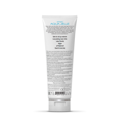 Wicked Simply Aqua Jelle Fragrance-Free Lubricant - 4 Fl. Oz. - Water-Based