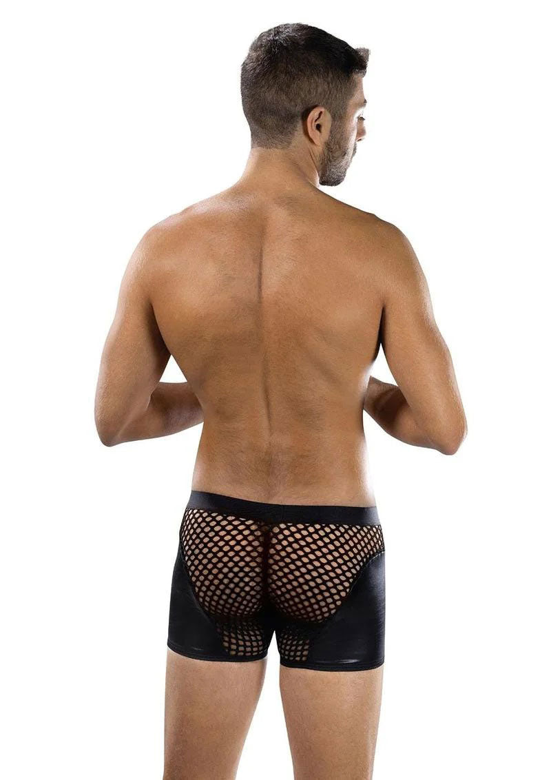 Envy Menswear Sheer Contrast Boxer Briefs - Black - One Size